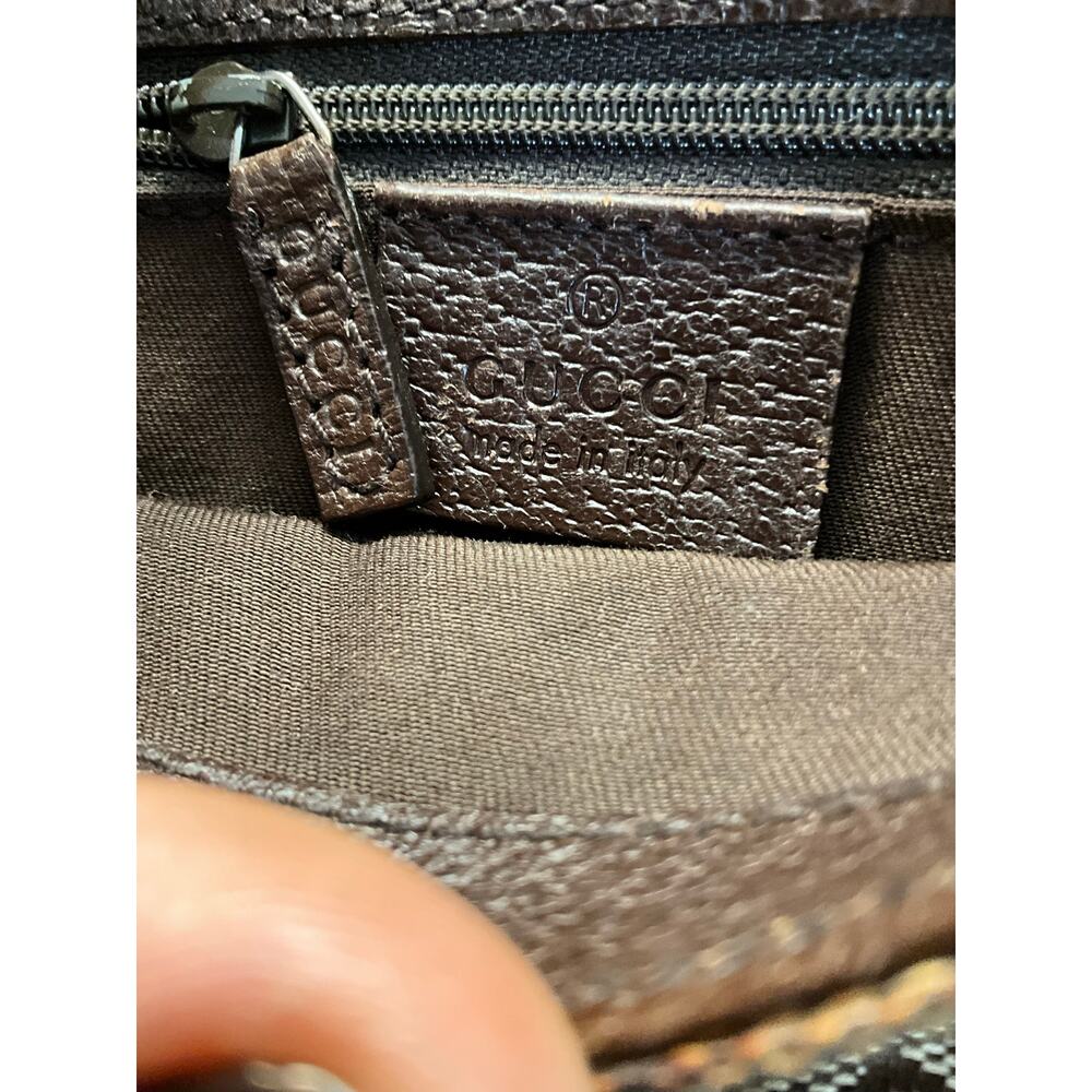 Gucci Vintage GG Monogram Canvas Waist Belt Bag Brown - Picture 6 of 9